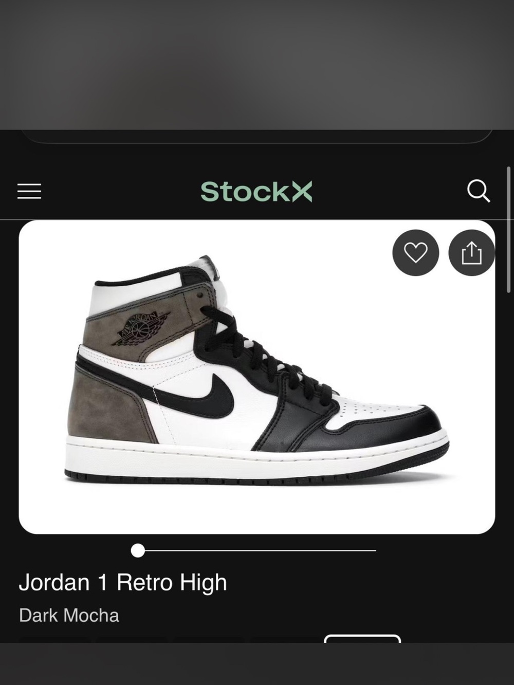 Nike Air Jordan 1 Retro High - White/Black/Dark Mocha